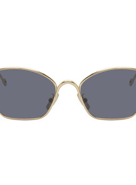 Loewe 女士 太阳镜 金色 Anagram Hexagonal Cat-Eye 太阳镜