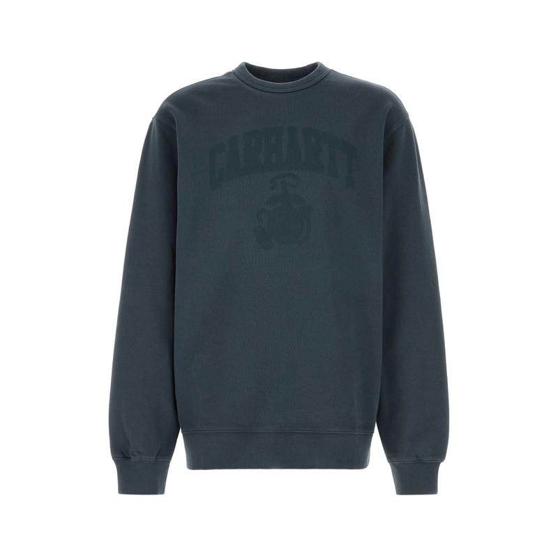 Carhartt WIP 男士 卫衣 Pond Corps 蓝色棉质褪色设计运动衫