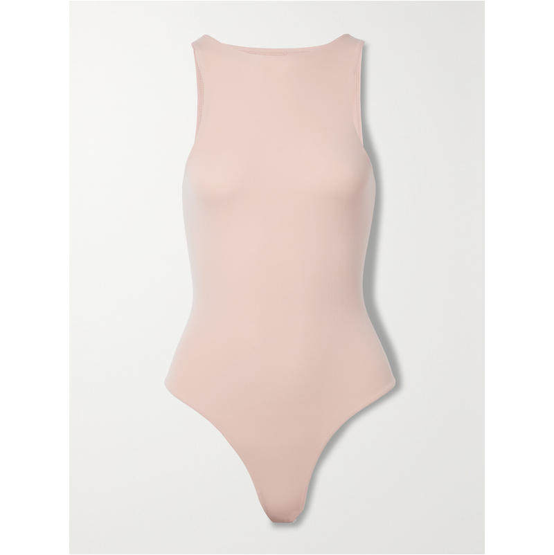 SKIMS 女士 CO 连体衣 Fits Everybody thong 弹力缎面针织茶色图片