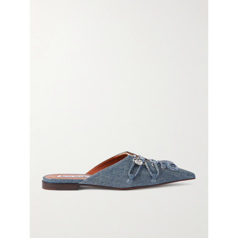 Acne Studios 女士芭蕾鞋 尖头牛仔穆勒鞋