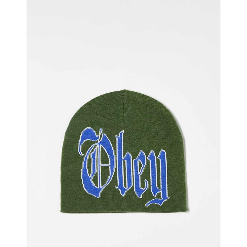 OBEY 男士 毛线帽 matic 绿色小便帽(卡其色)