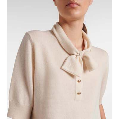 Jardin Des Orangers 女士 毛衣 蝴蝶结装饰羊毛羊绒毛衣