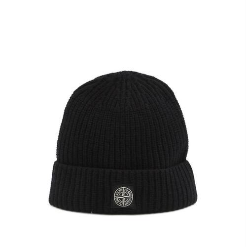 Stone Island 石头岛 男士 FW26 帽子 ISLAND 晶石镶嵌黑色