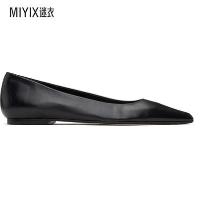 Aeyde 女款黑色 Cassy Pointed-Toe 芭蕾鞋 迷衣时尚
