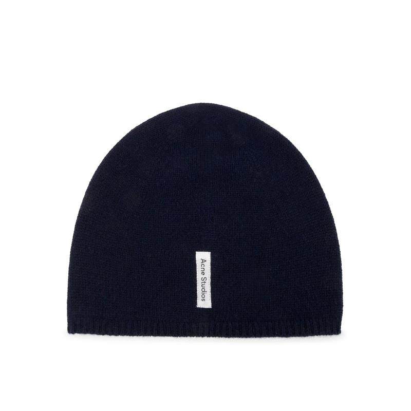 Acne Studios 男士 FW25 毛线帽 Kassia 嵌花羊绒小便帽
