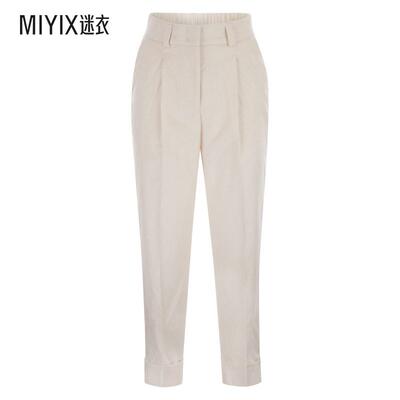 [秋冬新品]Peserico 女款500-stripe 天鹅绒裤子 迷衣时尚