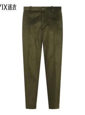 【秋冬新品】Nine:inthe:morning 男款深色绿色棉质长裤 迷衣时尚