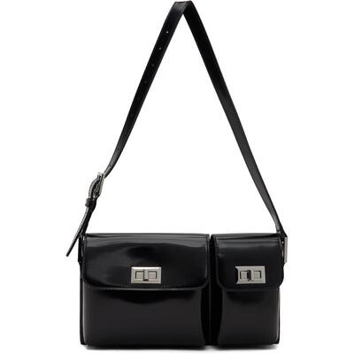 By Far 女士 单肩包 黑色 Billy Semi Patent Leather