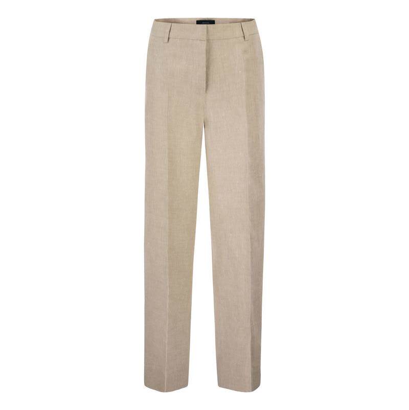Weekend Max Mara 女士 SS26 长裤 WKDMALIZIA 亚麻帆布裤子