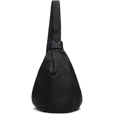Yohji Yamamoto 山本耀司 女士 单肩包 黑色小号褶裥斜挎包