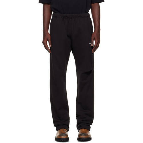 We11Done 男士 运动长裤 黑色 Logo Wide Jogger 运动裤