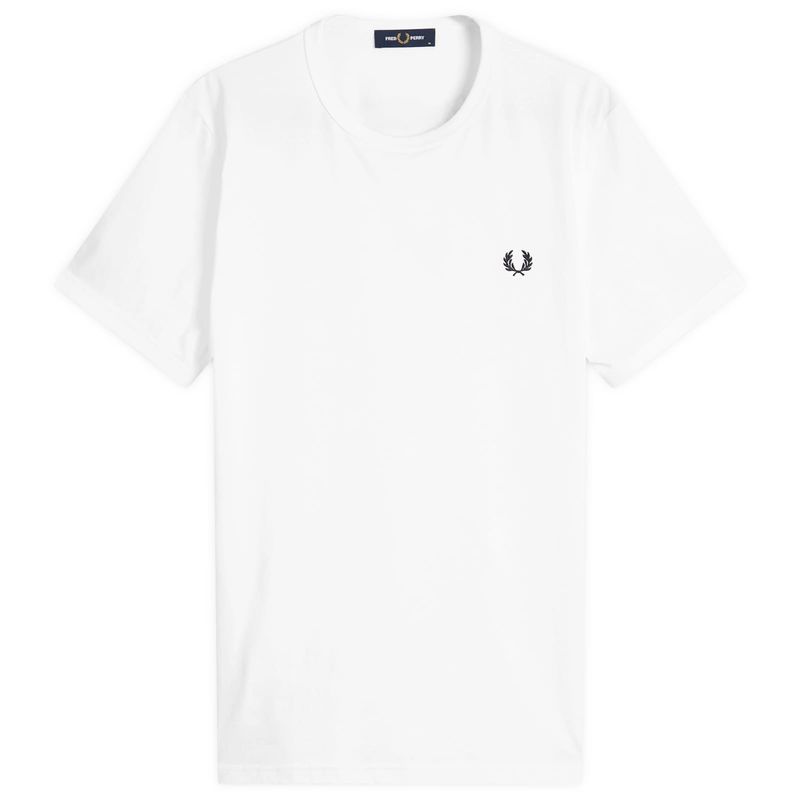 Fred Perry 弗莱德.派瑞 男士 SS26 T恤 白色 Ringer T 恤图片