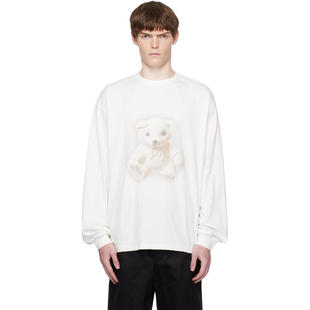 白色 Glow Teddy We11Done T恤 长袖 恤 男士