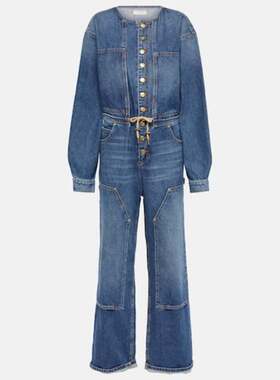 Ulla Johnson 女士 连身裤 Stevie 阔腿牛仔连体裤