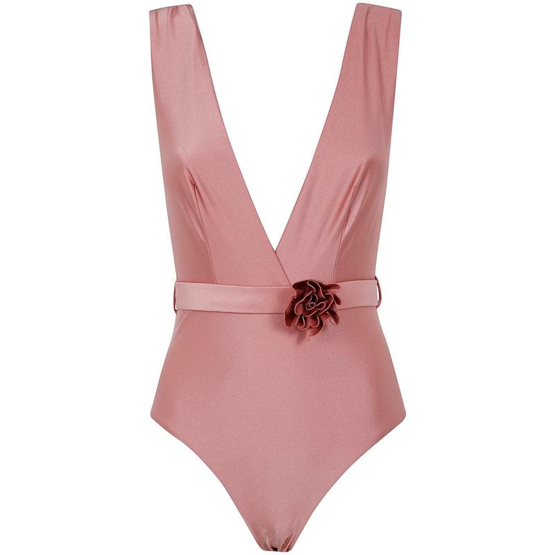 Zimmermann 女士 FW25 连体泳衣 Lucky Plunge Flower 1PC 泳衣