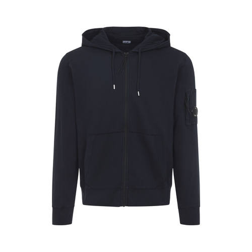 C.P. Company 男士 SS26 卫衣 TOTAL LENS 暗色拉链棉质连帽衫