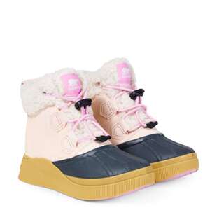 SOREL 冰熊 女童 靴子 Out N About™ 皮毛饰边绒面革童鞋