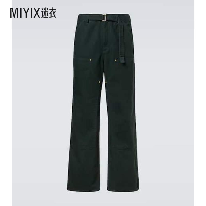 Sacai 男款x Carhatt 束带棉质直筒长裤 迷衣时尚