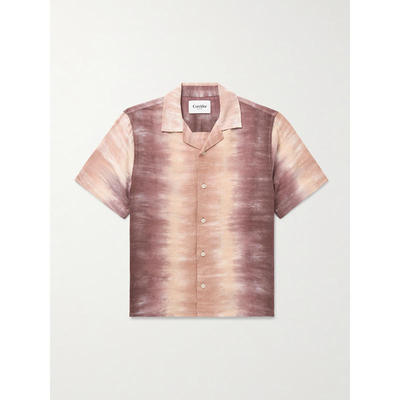 Corridor 男士 衬衫 Cosmic Camp-Collar 扎染亚麻棉混纺衬衫