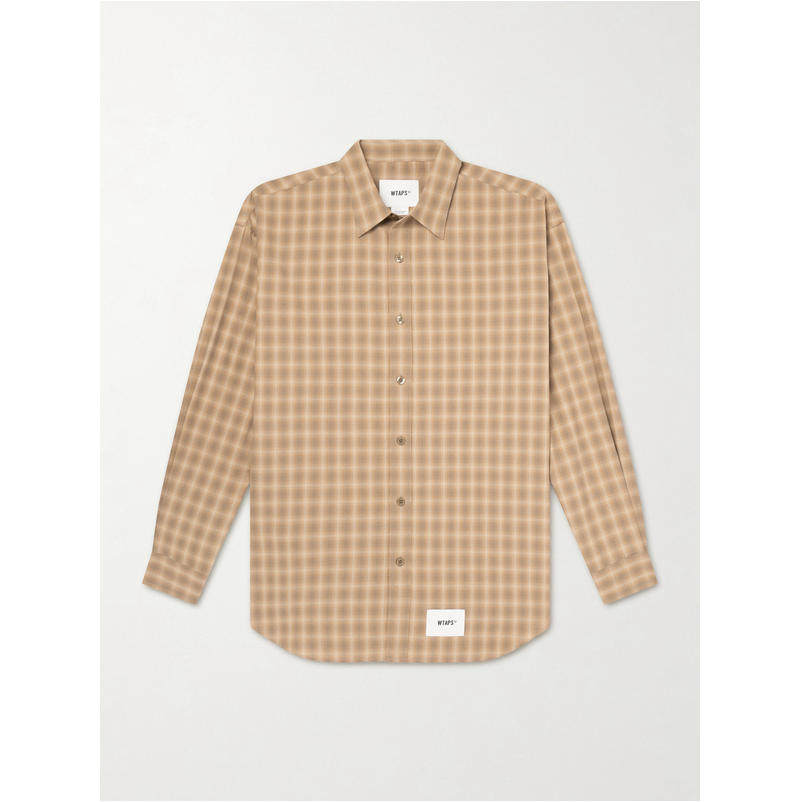 WTAPS 男士 FW26 衬衫 Logo-Appliquéd 格纹梭织