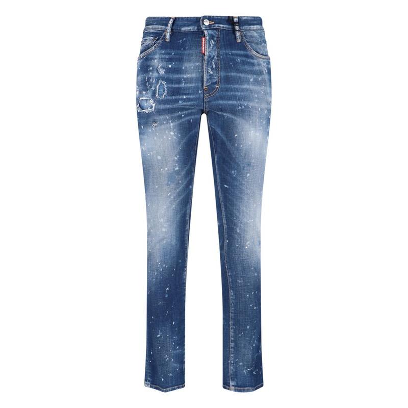 DSQUARED2/D2次方 男士 秋冬新品 牛仔长裤 腰带环牛仔裤