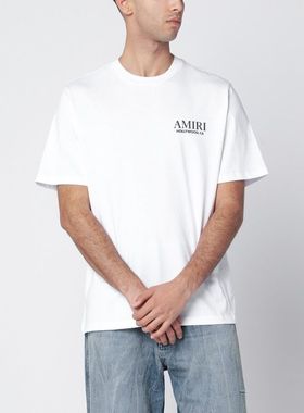 Amiri 男士 SS26 T恤 BONES 堆叠白色T恤