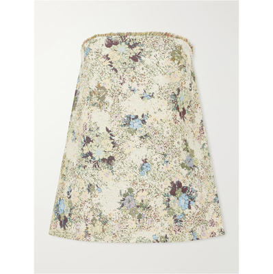 Alémais 女士 FW26 上衣 Whitney 无肩带花朵提花紧身胸衣
