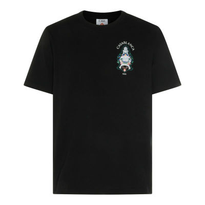 Casablanca 男士 FW26 T恤 PLAFOND ORNE DE MUSIQUE 黑色棉质