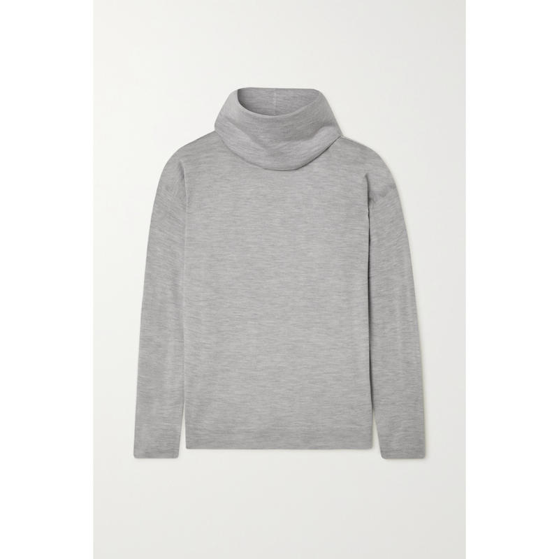 Akris 女士 毛衣 多种穿法羊毛真丝混纺高领毛衣