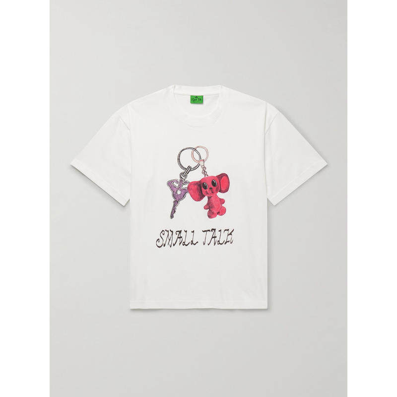 Small Talk Studio 男士 FW25 衬衫 徽标印花棉混纺针织T恤