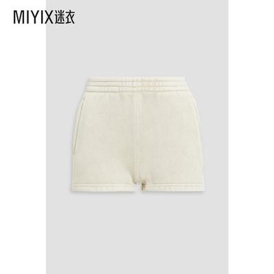 T by Alexander Wang 亚历山大王 女 棉混纺抓绒短裤 迷衣时尚