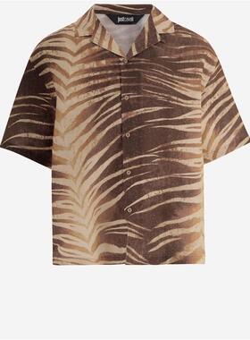 Just Cavalli 卡沃利 男士 SS26 衬衫 Just Cavalli 热带印花短袖