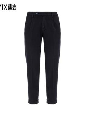 【秋季新品】Re-Hash 男款深蓝弹力棉质斜纹棉布长裤 迷衣时尚