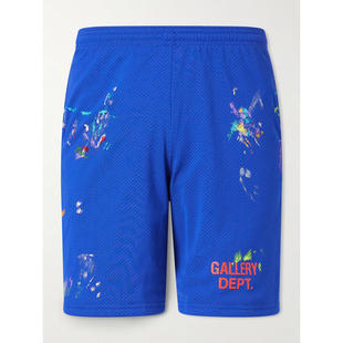 Gallery Dept. 男士 短裤 Studio 健身直筒颜料溅染网纱短裤