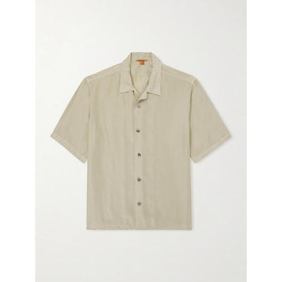 Barena Venezia 男士 SS26 衬衫 Solana Camp-Collar 真丝衬衫
