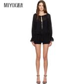 Girl 女款 黑色露肩连衣裙 Poster 迷衣时尚