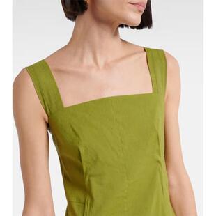 亚麻混纺 中长连衣裙 Vince 女士