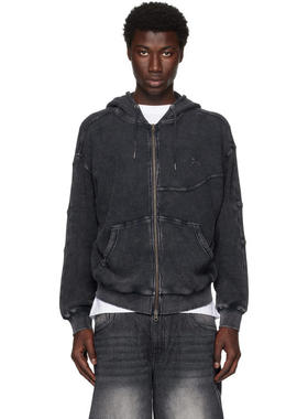 Dime MTL 男士 卫衣 灰色 Premium Waffle Zip 连帽衫