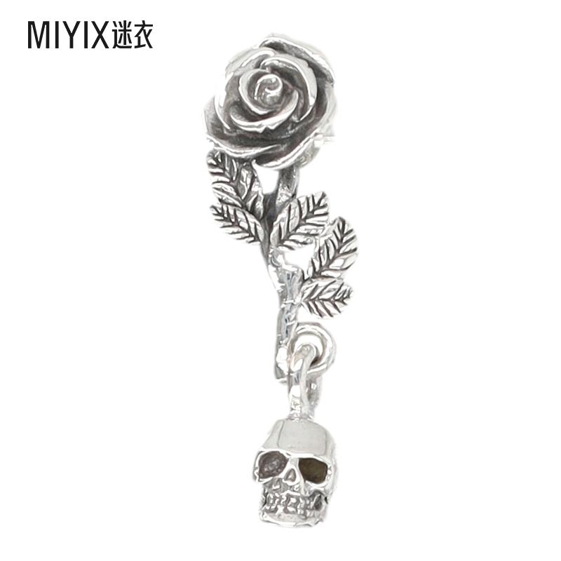 【春夏新品】Emanuele Bicocchi 男女同款玫瑰骷髅头耳环 迷衣时