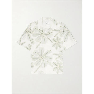 Corridor 男士 FW26 衬衫 Camp-Collar 花朵装饰府绸