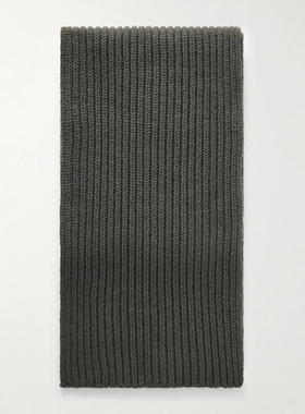 ANDERSON  SHEPPARD 男士 SS26 围巾 罗纹羊毛羊绒混纺围巾