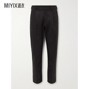 男款 Bill 1630 子 Nn07 锥形褶裥再生羊毛混纺裤 迷衣时 秋冬新品