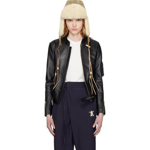 夹克 女士 黑色 Radius 皮革 OPEN Motor