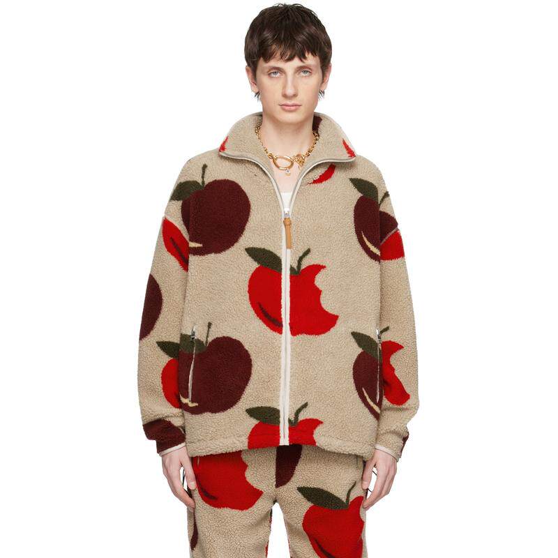 J.W. Anderson 男士 卫衣 驼色 Casual 拉链夹克