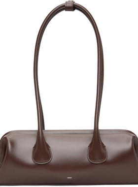 Osoi 女士 单肩包 棕色迷你 Boat Wide 单肩包