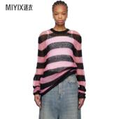 男款 粉色 黑色 We11Done Knit Striped 春夏新品 毛衣 迷衣