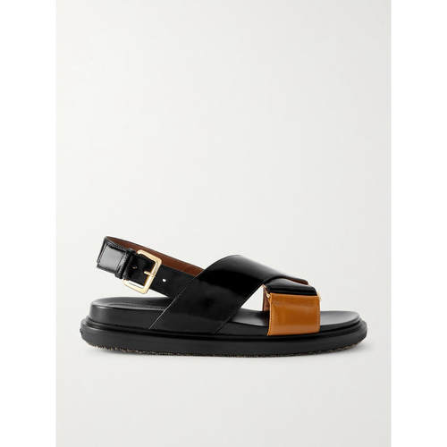 Marni 玛尼 女士 SS26 凉鞋 Fussbett two-tone 皮质露跟