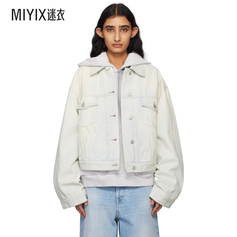 Acne Studios 女款蓝色 Relaxed Cropped Fit 牛仔夹克 迷衣时尚
