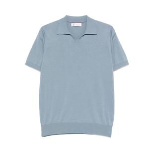 SS26 POLO衫 衫 Cucinelli Polo 男士 羅紋 Brunello 短袖