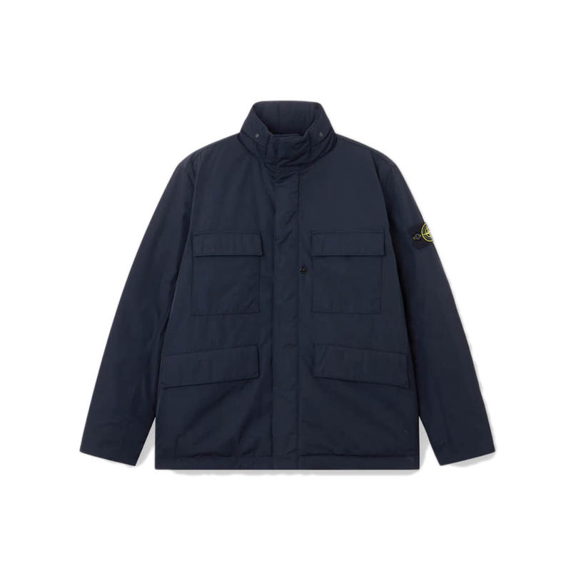 Stone Island 男士 FW25 夹克 標誌貼片拉鍊襯墊夾克
